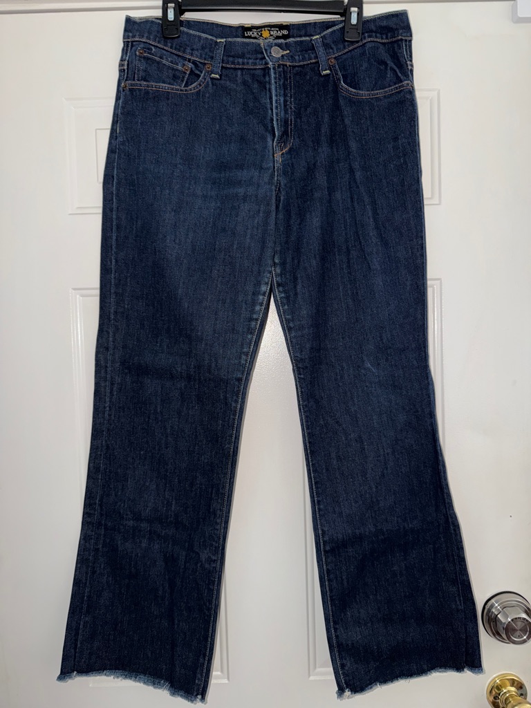 Lucky Brand Womens Dark Blue WideLeg Denim Jeans 34x30